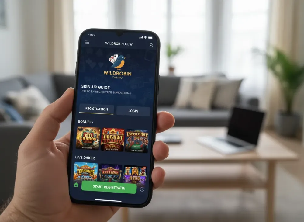 Wildrobin casino sign up uitleg en registratie handleiding